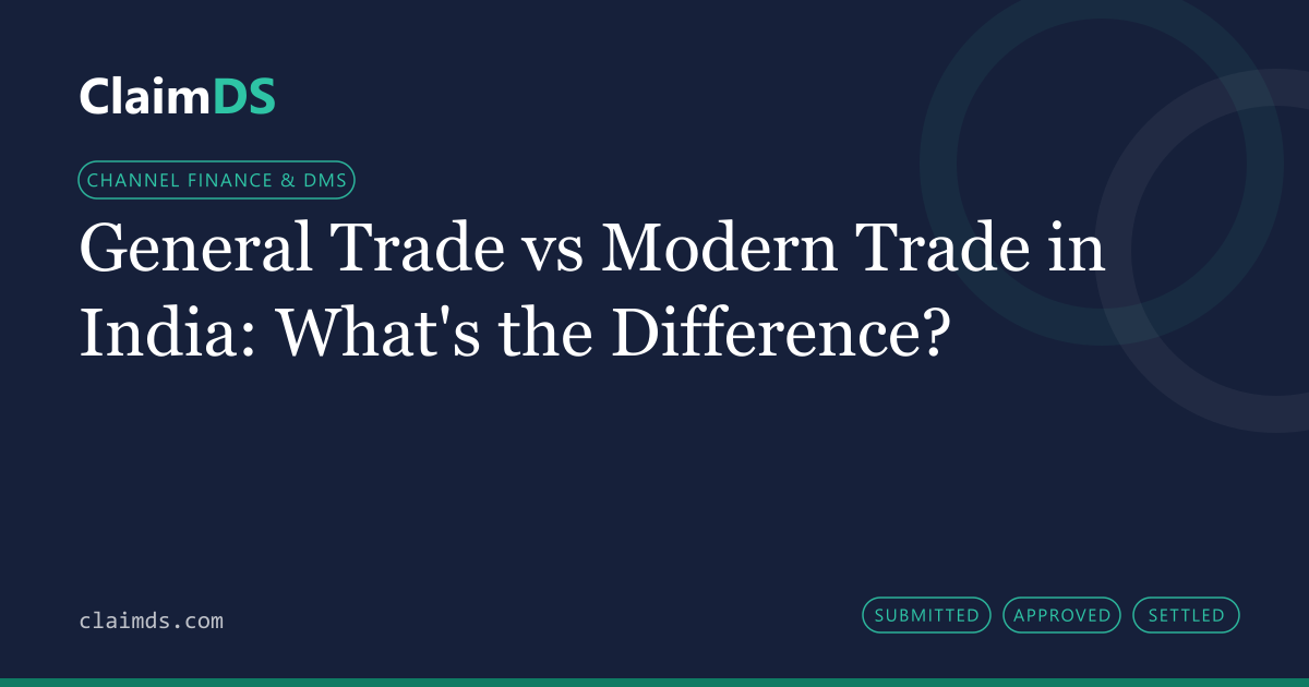 ClaimDS article banner: General Trade vs Modern Trade in India: What's the Difference?