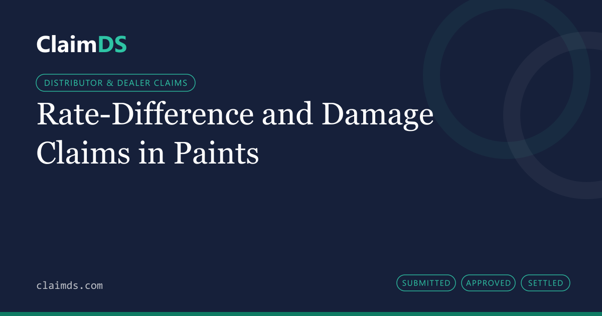ClaimDS article banner: Rate-Difference and Damage Claims in Paints