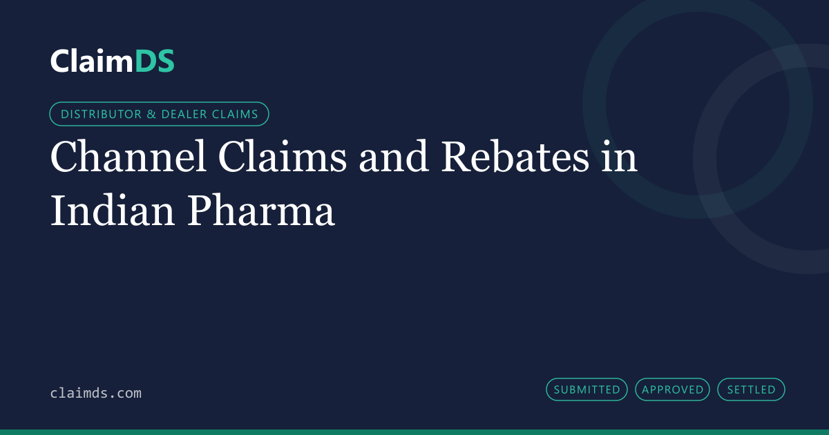ClaimDS article banner: Channel Claims and Rebates in Indian Pharma